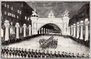 Chicago Illinois IL, 1911 The Templar Way State Street Knights Templar, Postcard