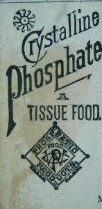 1870s-80s Crystalline Phosphate A Tissue Food Quack Dr. Victorian Print Ad L14