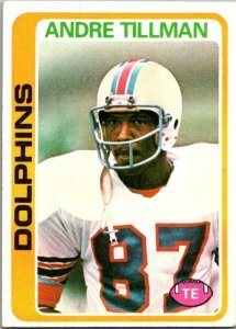 1978 Topps Football Card Andre Tillman Miami Dolphins sk7223