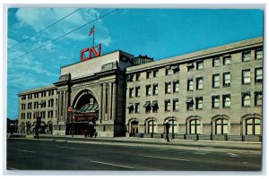 Winnipeg Manitoba Canada Postcard Canadian National Railway Station c1950's