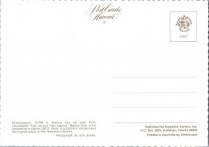 Mauna Kea, as seen from Hilo, Hawaii Postcard CE8
