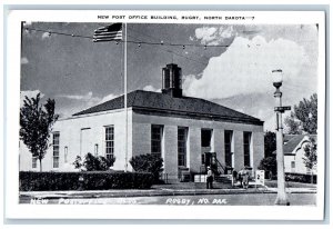 Rugby North Dakota ND Postcard New Post Office Building Exterior Roadside c1940