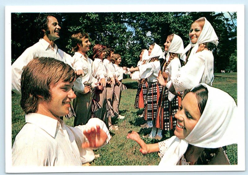 3 Postcards MOSCOW, RUSSIA ~ Folk Music LITHUANAIAN FOLK DANCERS 4x6 - 1979