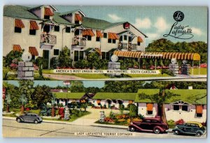 1940 Walterboro South Carolina Postcard America's Most Unique Hotel Lafayette