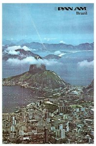 Pam Am Pan American World Airways Brazil Postcard 1980