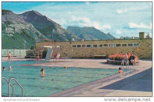 Canada Alberta Waterton Lakes Swimming Pool And Waterton Valley