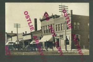 Griswold IOWA RPPC 1908 MAIN STREET nr Atlantic Elliott Oakland Walnut Avoca