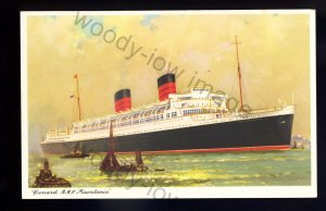 LS2552 - Cunard Liner - Mauretania - built 1939 - postcard