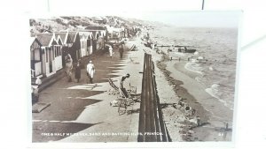 Vintage RP Postcard 1 1/2 Miles of Sea Sand & Beach Bathing Huts Frinton On Sea