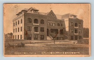 Huron SD, Voorhees Dormitory, Huron College, Vintage South Dakota Postcard