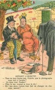 Old Couple Photographer Saying Comic Humor Gaillard Humor Postcard 21-6399