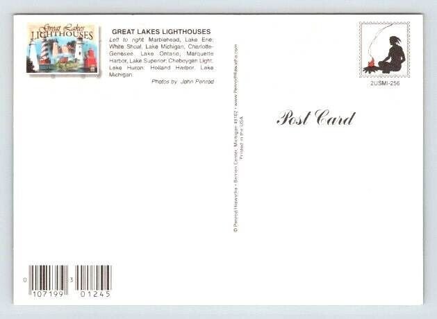 Great Lakes Lighthouses Michigan Postcard