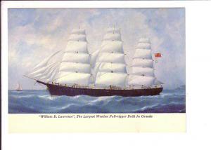 William D Lawrence, Largest Wooden Fill Rigger Ship, Nova Scotia Canada