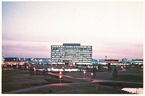 MSC Site High Angle View Dusk Spacecraft Center Houston Vintage Postcard