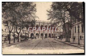 Postcard Old Nimes Boulevard Victor Hugo