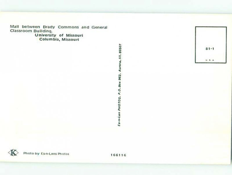 Chrome UNIVERSITY SCENE Columbia Missouri MO AG8881