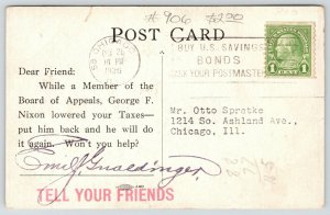 Chicago Politics~George F Nixon Board of Appeals~Tell Your Friends~Spretke~1936 