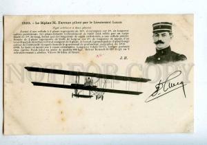 205460 FRANCE AVIATION Farman airplane pilot LUCCA #1523