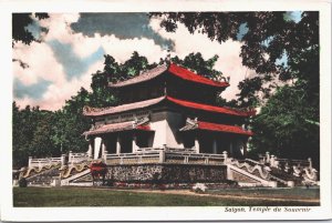 Vietnam Saigon Temple of Remembrance Cochinchina RPPC 02.75