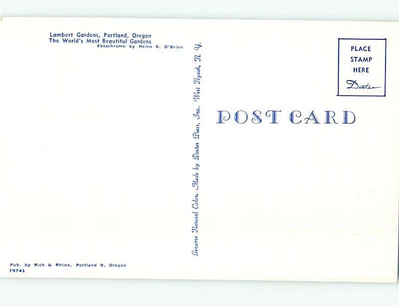 Unused Pre-1980 LAMBERT GARDENS Portland Oregon OR hn0585