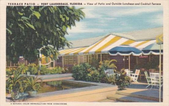 Florida Fort Lauderdale Terrace Patio View Of Patio and Outside Lucheon Area ...