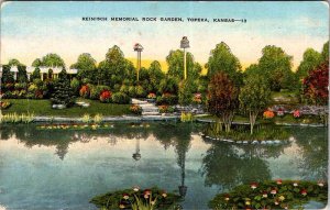 Postcard GARDEN SCENE Topeka Kansas KS AM9891