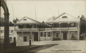 Hamilton Bermuda American House c1910 Real Photo Postcard