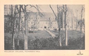 Founder's Hall in Wellesley, MA Wellesley College.