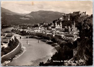 Salzburg Die Salzachstadt Von Mulin Austria Real Photo RPPC Postcard