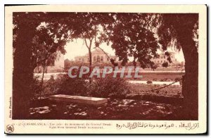 Old Postcard Casablanca taking view of the monument of General Drude