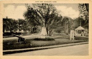 CT - Danielson. Davis Park and Soldiers' Monument