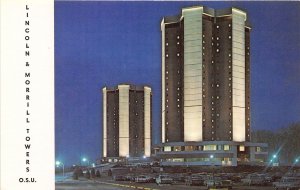 Columbus Ohio 1960s Postcard OSU Ohio State Lincoln & Morrill Towers