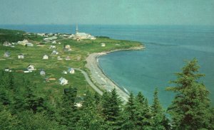 Vintage Postcard La Gaspesie St. Maurice De L'echourie Village On Gaspe North