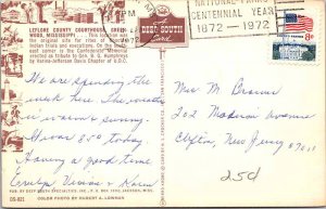 Postcard COURT HOUSE SCENE Greenwood Mississippi MS AL9230