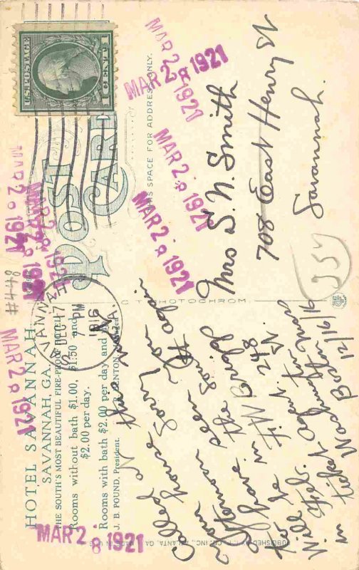 Savannah Hotel Savannah Georgia 1916 postcard