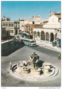 The Fountain of Morozini and the facade of St. Mark Church,  Heraklion,  Gree...