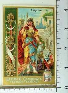 1880's Historical Female Rulers Cleopatra Liebig Victorian 6 Trade Card Set K70 