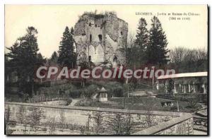 Postcard Lucheux Old Garden Ruins of the Chateau (Bati in 1130)