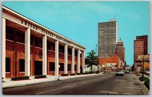 Vtg Mobile Alabama Skyline & US Post Office Street View 1960s Chrome Postcard