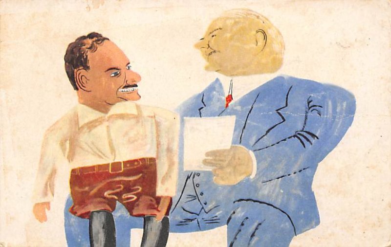 Dewey and Hoover By Ben Shahn View Postcard Backing 