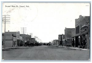 Laurel Nebraska NE Postcard Second Main Street Furniture Shop 1910 Antique