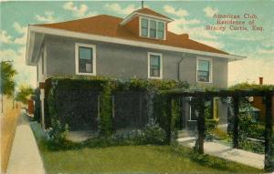 American Club Curtis Residence C-1910 Postcard International Drug Company 3298
