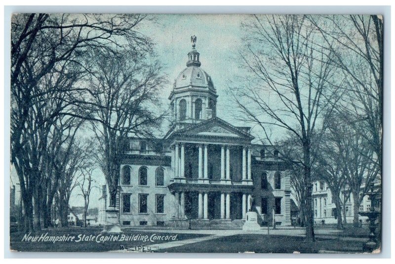 c1910s New Hampshire State Capitol Exterior Concord NH Unposted Vintage Postcard