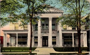Postcard Olympia Bath House in Mount Clemens, Michigan