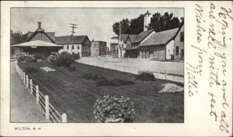 Wilton NH RR Train Station c1905 Postcard 