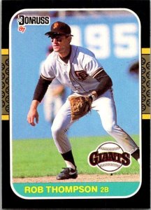 1986 Donruss Baseball Card Rob Thompson San Francisco Giants sk12285