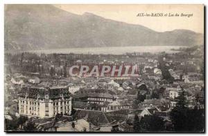 Aix les Bains - and Lake Bourget Old Postcard