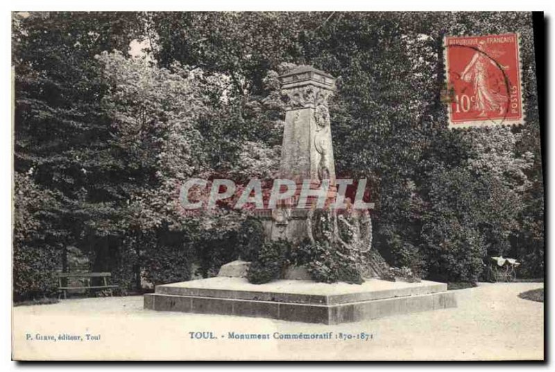 Old Postcard Toul Commemorative Monument