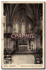 Old Postcard Amboise Interior of the Castle Chapel