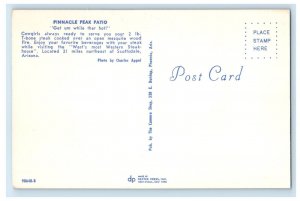 c1950's Pinnacle Peak Patio Cowgirls Restaurant Scottsdale Arizona AZ Postcard 
